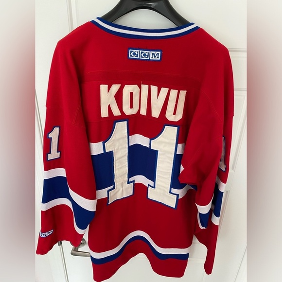 NHL MONTREAL CANADIENS SAKU KOIVU 11 Red Jersey in Large - Picture 4 of 14